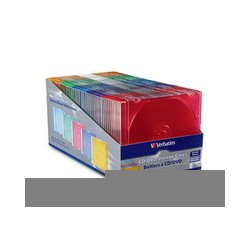 Cajas Delgadas Verbatim Almacenamiento para CD/DVD 5 Colores 94178