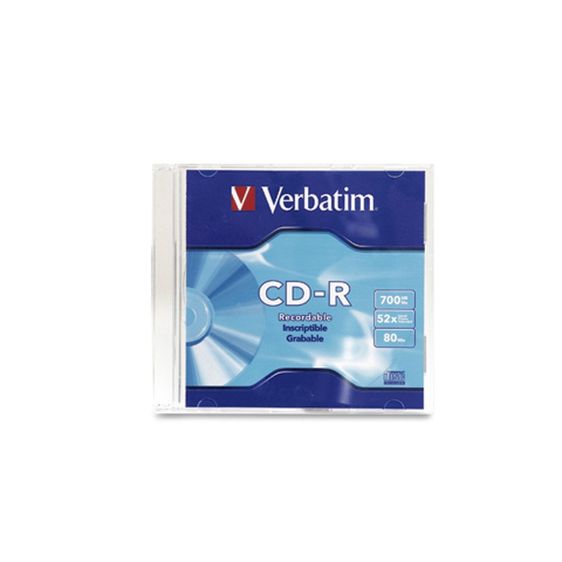 Disco VERBATIM CD-R 52X 80Min 700MB Slim Case 94776