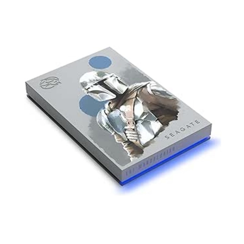 Disco Duro Externo D90 Seagate FireCuda 2TB 2.5 USB 3.0 Edicion StarWars The Mandalorian RGB para PC MAC PS4/5 Xbox O STKL200040