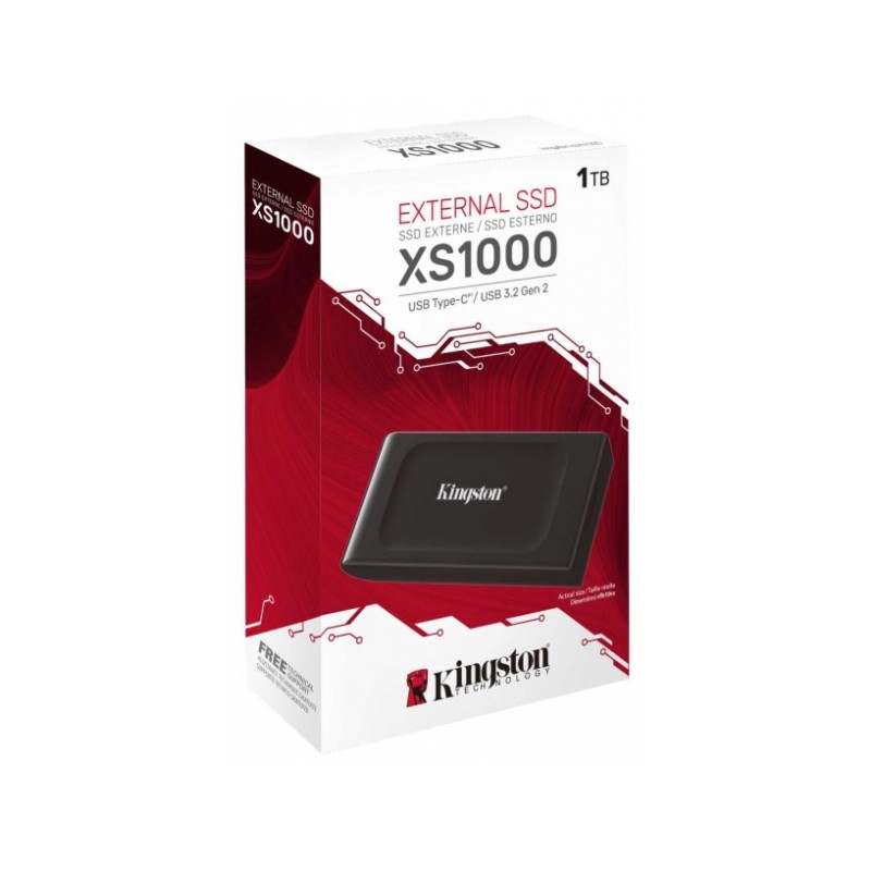 SSD Kingston Technology XS1000 UNIDAD DE ESTADO SOLIDO EXTERNO KINGSTON XS1000 1TB USB-C 3.2 GEN 2 R.1050MB/S W.1000MB/S