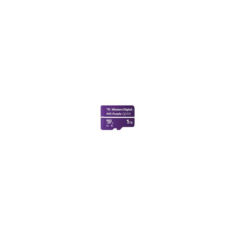 Memoria Micro SD Western Digital Purple WDD100T1P0C1 TB Micro SC QD101- 1UHS Clase 10 para videovigilancia. WDD100T1P0C