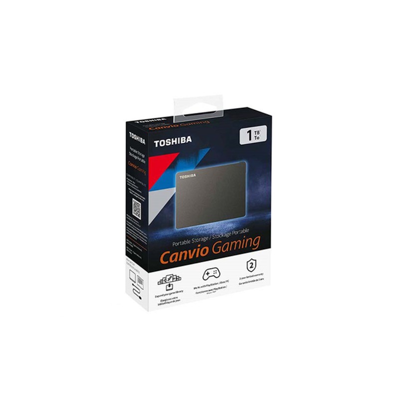 DISCO DURO EXTERNO TOSHIBA 1TB 2.5 HDTX110XK3AA CANVIO GAMING NEGRO USB 3.0