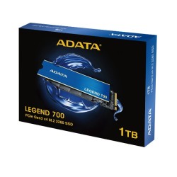 Unidad de Estado Sólido Adata Legend 700 1TB PCIe Gen3 Disipador Interfaz PCI Express 3.0 Color Azul ALEG-700-1TCS