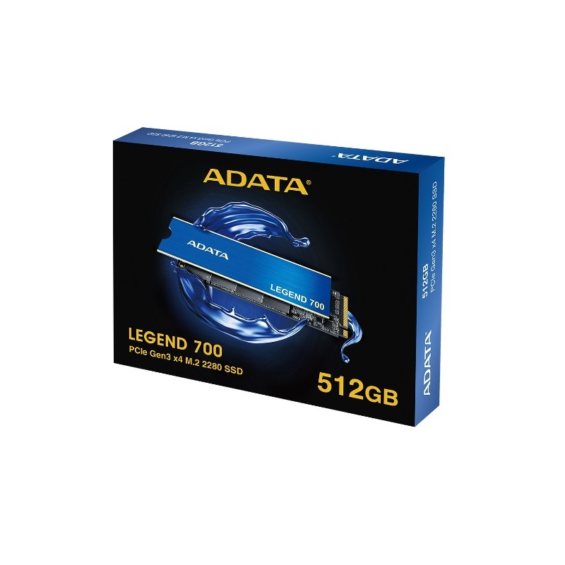 Almacenamiento ADATA ALEG-700-512GCS Unidad De Estado Sólido ADATA LEGEND 700 512GB PCIe Gen3x4 M.2 2280 Con Disipador De Alumin