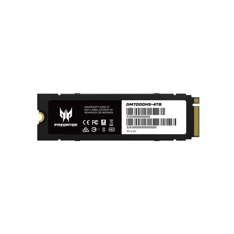 UNIDAD SSD M.2 PREDATOR 4TB BL.9BWWR.124 GM7000 HEATSINK 7400 MB/S