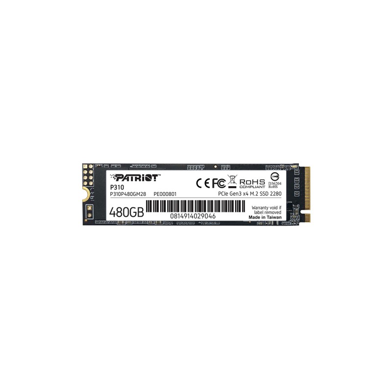 UNIDAD SSD M.2 PATRIOT 480GB P310P480GM28 P310 PCIE 3.0 NVME 2280