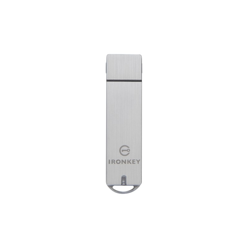 Memoria USB Kingston IronKey S1000 Flash 32GB Encriptado Criptochip Integrado Color Plata IKS1000B/32GB