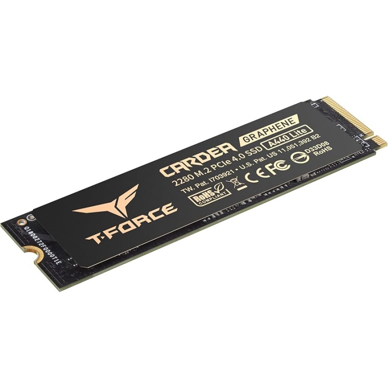 UNIDAD SSD M.2 TEAMGROUP 2TB TM8FFQ002T0C129 T-FORCE A440 LITE PCI GEN4X4 2280 W/HEAT STICKER