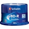 Disco Compacto Verbatim Blu Ray BD-R 25GB 16X Torre C/50 98397