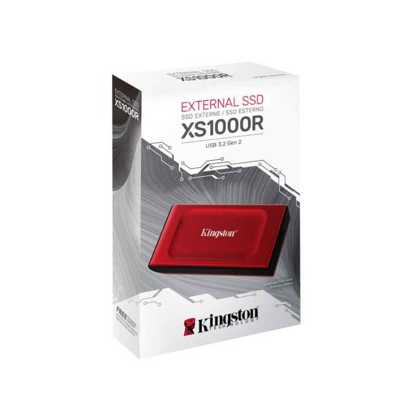 SSD Kingston Technology SXS1000R UNIDAD DE ESTADO SOLIDO EXTERNO KINGSTON SXS1000R ROJO 2TB USB-C 3.2 GEN 2 R.1050MB/S W.1000MB/