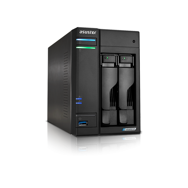 NAS ASUSTOR LOCKERSTOR 2 GEN2 AS6702T CPU CELER ON N5105 4GB 4 RANURAS M2 2 BAHIAS 35/25 S