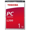 Disco Duro Interno Toshiba L200 1TB 2.5 SATA III 6Gbit/s 5400RPM 128MB Cache para PC y Laptop HDKJB01ZKA01