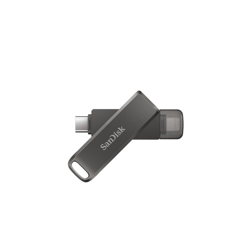 Memoria USB SanDisk iXpand Flash Drive Luxe 64GB USB-C 3.1 Gen 1 Color Negro para iPhone y iPad SDIX70N-064G-GN6NN SDIX70N-064G-